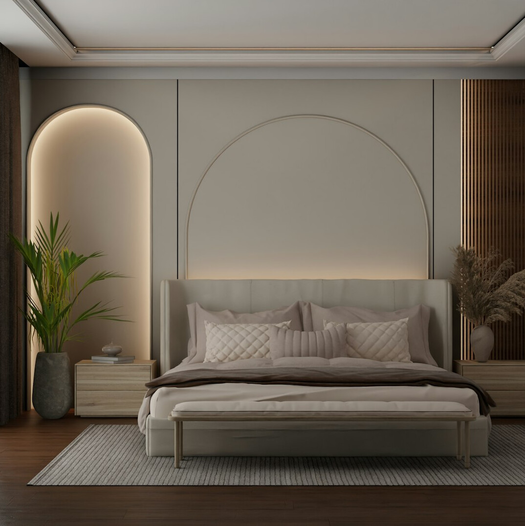 elegant bedroom with natural light