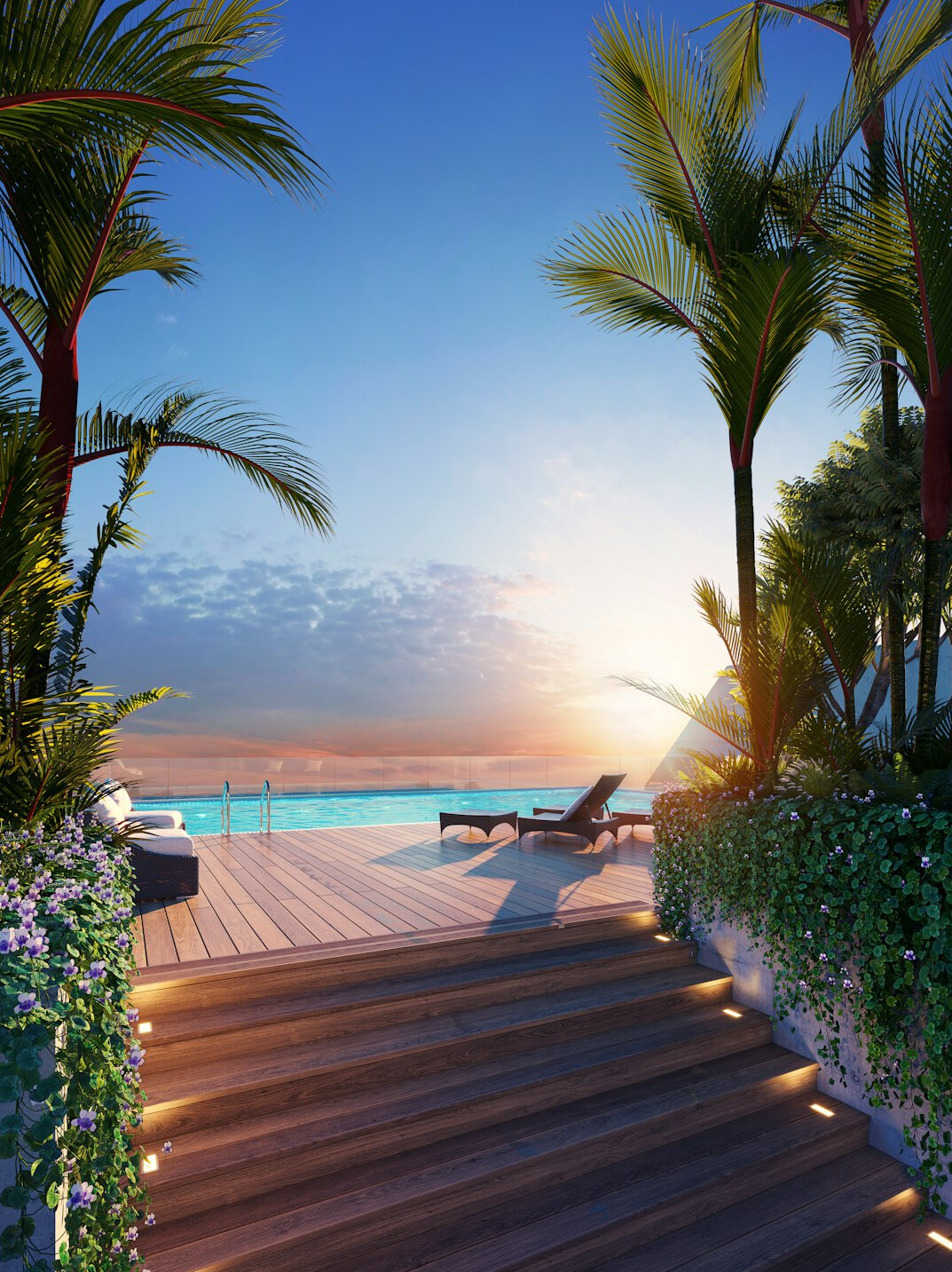 luxury villa pool view