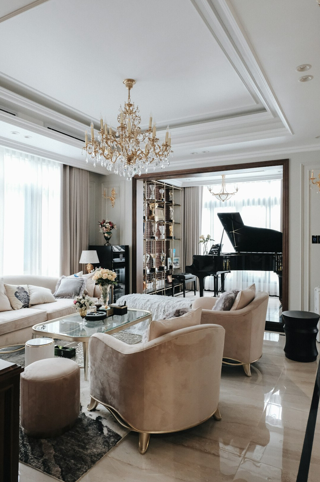 luxury influencer mansion interior