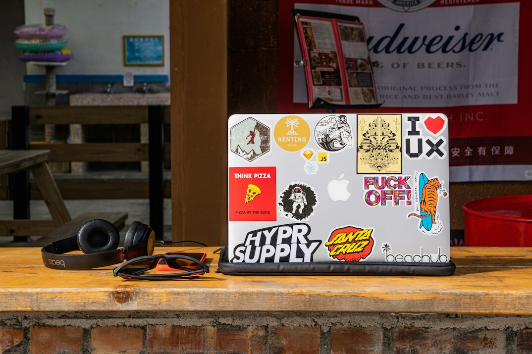 Laptop screen showing a digital magazine homepage